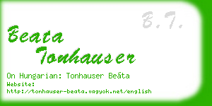 beata tonhauser business card